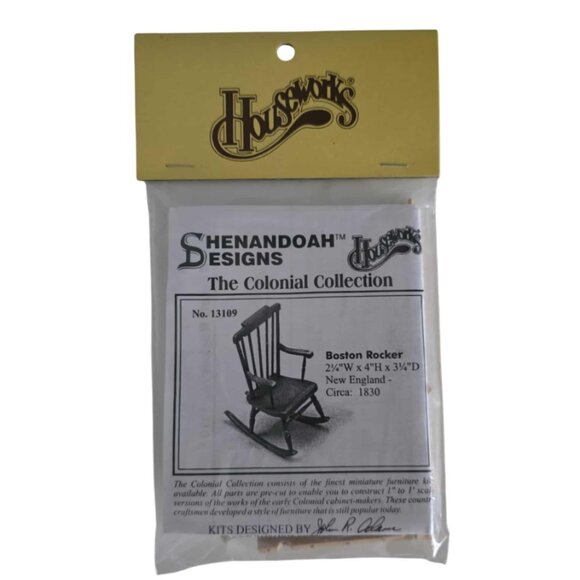 NWT Houseworks Shenandoah Designs Boston Rocker Doll House Miniature Kit - Picture 1 of 4